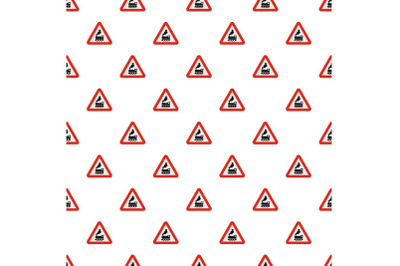 Railway crossing without barrier pattern seamless