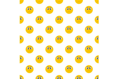 Angry smile pattern seamless
