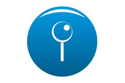 Attachment pin icon blue vector