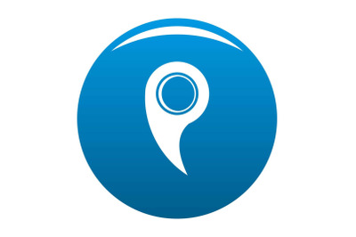 Gps mark icon blue vector
