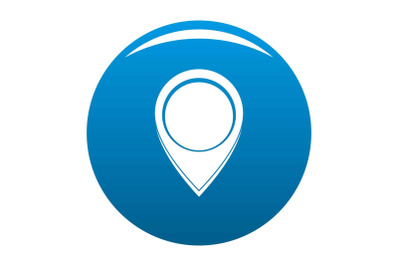 Navigation mark icon blue vector