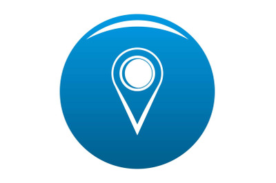 Location mark icon blue vector