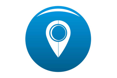Map pin icon blue vector
