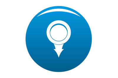 Point icon blue vector