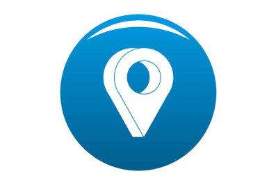 Destination icon blue vector