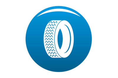 Vehicle tire icon blue vector