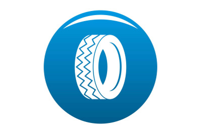 Round tire icon blue vector