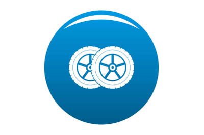 Car tyre icon blue vector