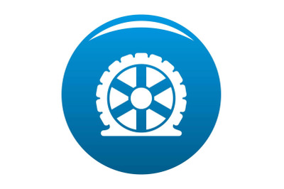 Auto tire icon blue vector