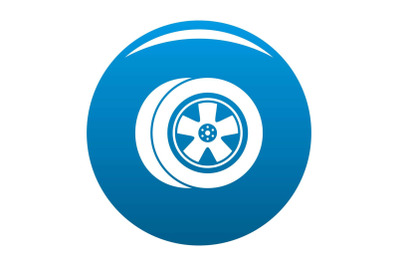 Transport icon blue vector
