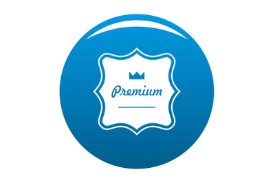 Premium label icon blue vector