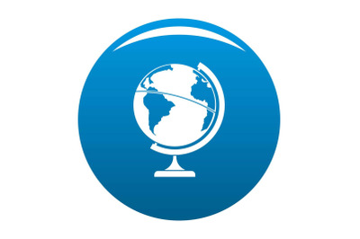 Geographic planet icon blue vector