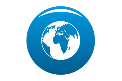 Our planet icon blue vector