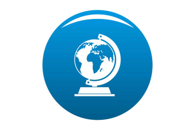 Globe icon blue vector