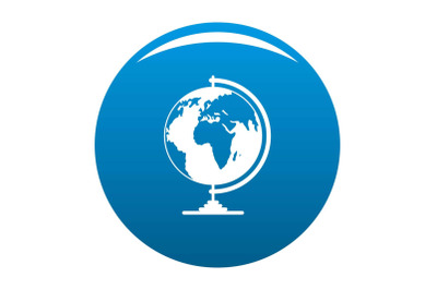 Geography icon blue vector