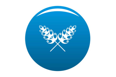 Wheat icon blue vector