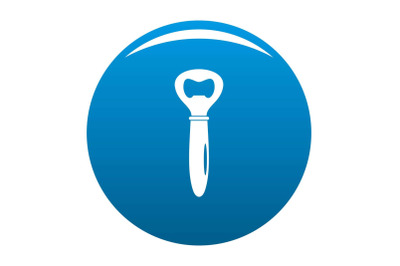 Bottle opener icon blue vector