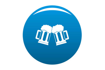 Beer mug icon blue vector