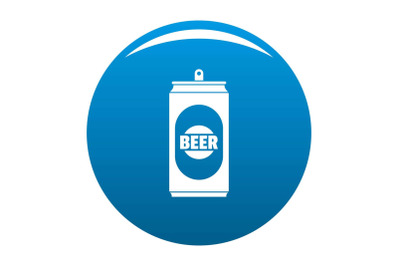 Beer can icon blue vector