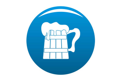 Big beer mug icon blue vector