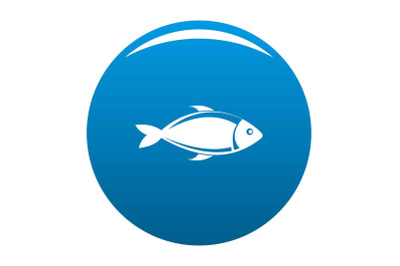 Fish icon blue vector