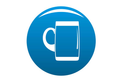 Pint of beer icon blue vector