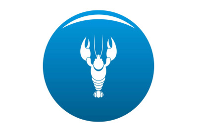 Lobster icon blue vector