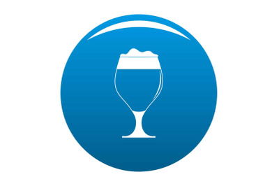 Glass of beer icon blue vector