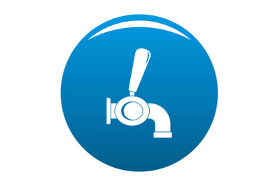 Beer tap icon blue vector