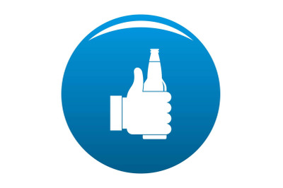 Beer icon blue vector