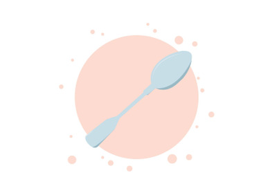 Kitchen Spoon Circle Bubbles Icon