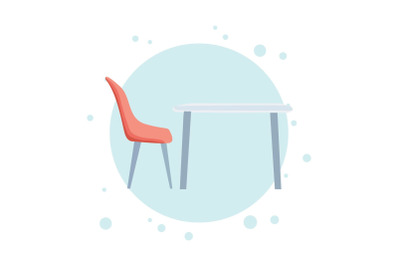 Kitchen Dining Table Circle Bubbles Icon