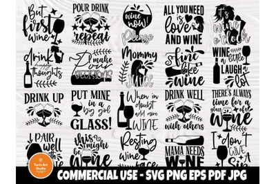 Wine SVG Bundle, Wine Glasses Shirt, Drinking Svg