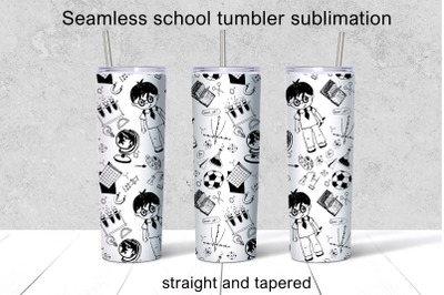 School tumbler sublimation Teacher 20oz Tumbler Design PNG