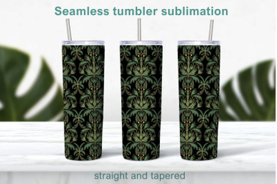 Seamless tumbler sublimation Black 20oz Tumbler Design PNG