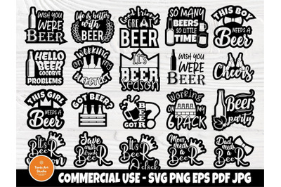 Beer SVG cut file | Beer SVG Bundle | Beer silhouette | Beers svg | Be