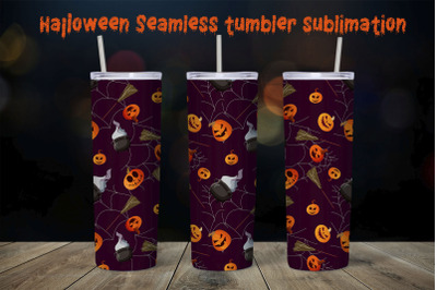 Halloween tumbler sublimation seamless design / 20oz Tumbler