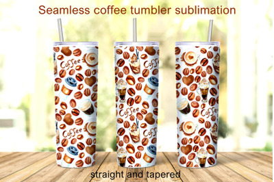 Seamless tumbler sublimation Coffee png