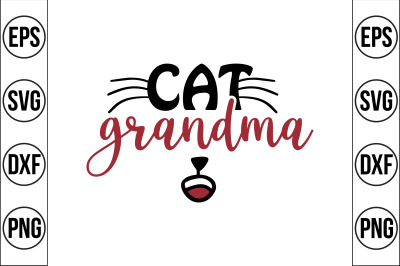 cat grandma svg cut file