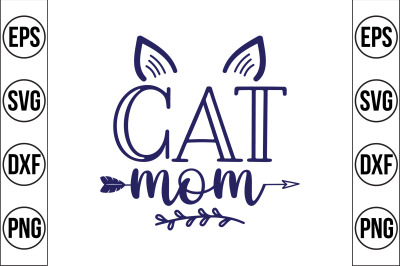 cat mom svg cut file