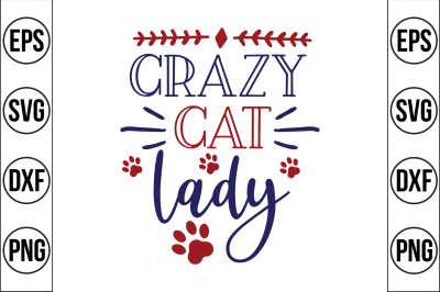 crazy cat lady svg cut file