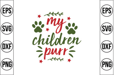 my children purr svg cut file