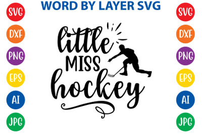 Little miss hockey svg