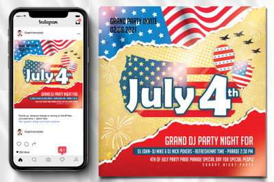 4 July America Independence Day Flyer