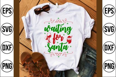 waiting for santa svg cut file