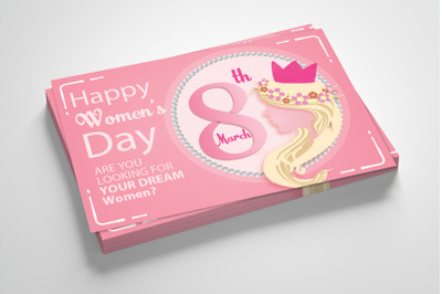 Happy Women&#039;s Day Card Template