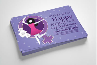 Happy Women&#039;s Day Card Psd