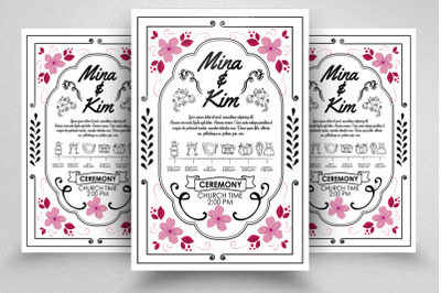 Wedding Itinerary Flyer Template