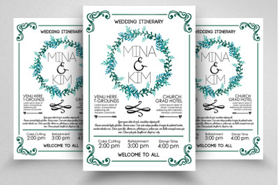 Wedding Itinerary Flyer/Poster