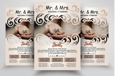 Wedding Itinerary Flyer Template